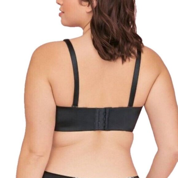 Lane Bryant Cacique Bra Boost Multi Way Strapless Lightweight 44C Black - Picture 5 of 7